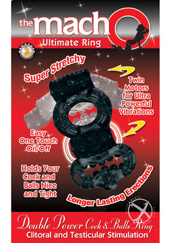 Macho Dbl Power Ring Black