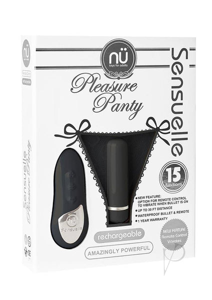 Sensuelle Pleasure Panty R/C Bullet Bk