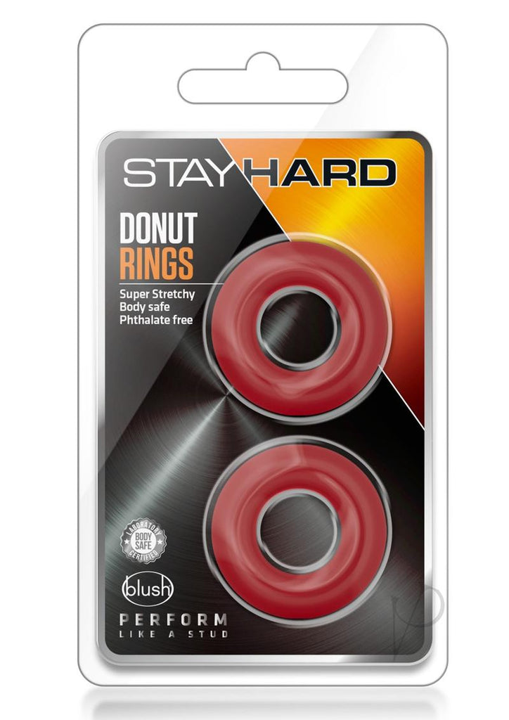 Stay Hard Donut Rings Red