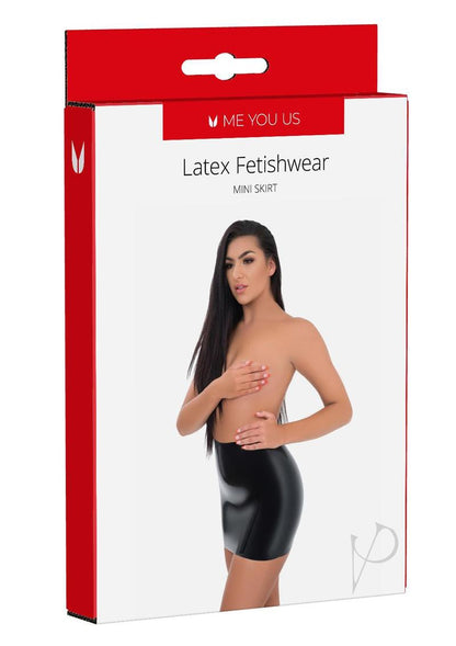 Myu Latex Mini Skirt Lg Black