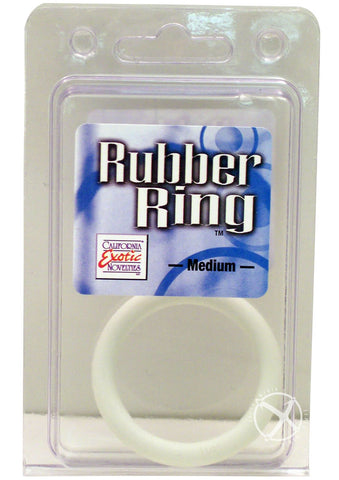 Rubber Cock Ring White Medium