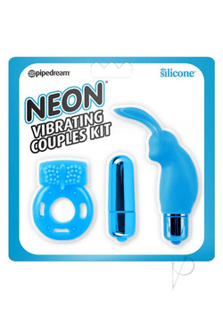 Neon Vibrating Couples Kit Blue