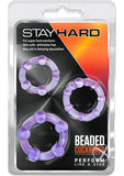 Stay Hard Beaded Cockrings Purple