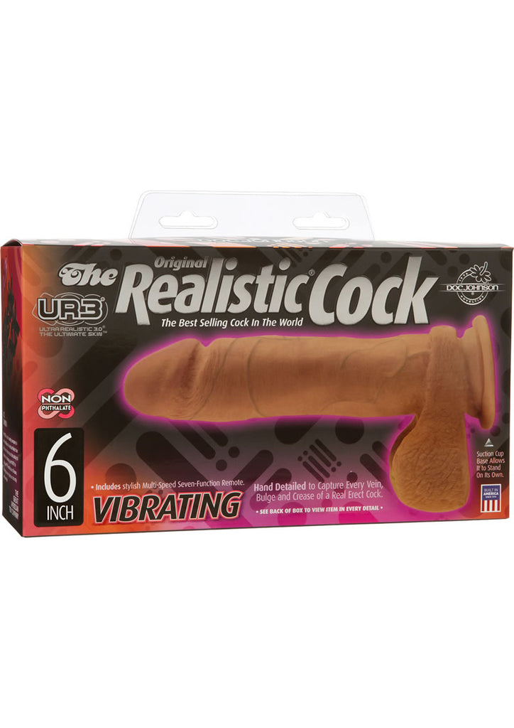 The Vibro Realistic Cock 6 Brown