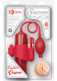 Supreme Vibrating Penis Pump Vagina Red