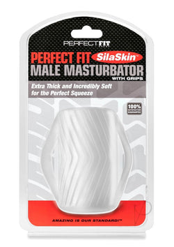 Male Masturbator W/Grip Clear