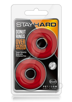 Stay Hard Donut Rings Oversized Red